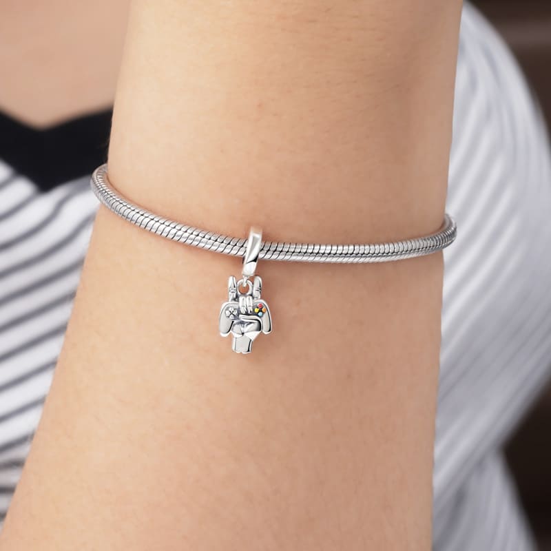 Handheld Game Console Pendant Dangle Charm Sterling Silver_3