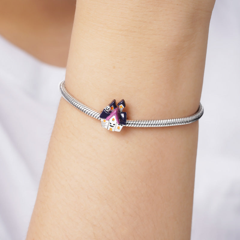 Haunted House Charm Bead Sterling Silver Gift for Halloween_3