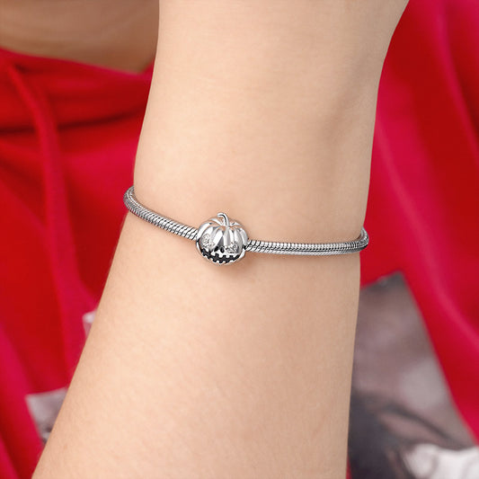 Pumpkin Monster Charm Bead Sterling Silver_3