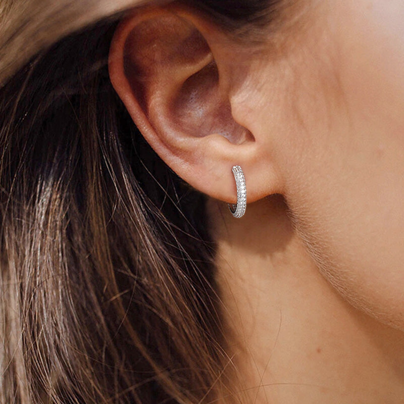 Zircon Pavé Shiny Stud Earrings_3