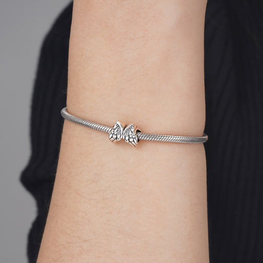 Retro Guardian Wings Charm Bead 925 Sterling Silver_3