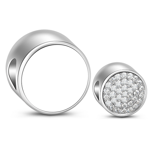 Gnoce "Infinite Love" Round Shape Sterling Silver Photo Bead Charm Fit For Bracelet Necklace and Choker_2