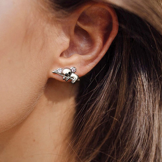 Gnoce Slothful Koala Bear Stud Earrings_3