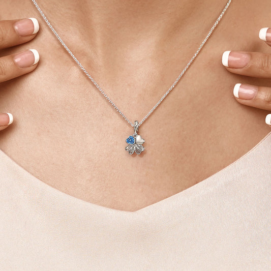 Gnoce Lucky Cloverleaf & Wishbone Pendant Dangle Charm_7