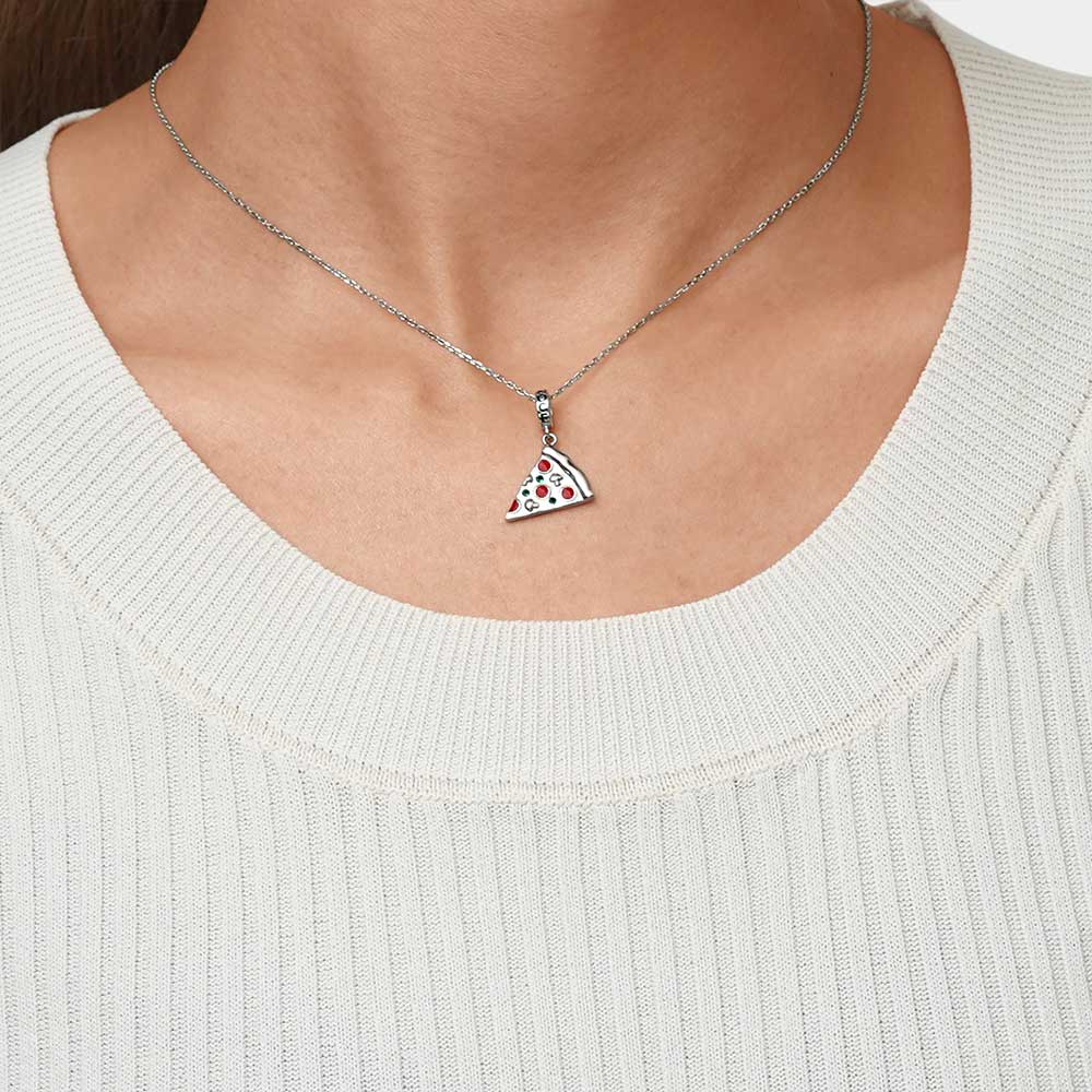 Gnoce Delicious Pizza Slice Pendant Dangle Charm_7