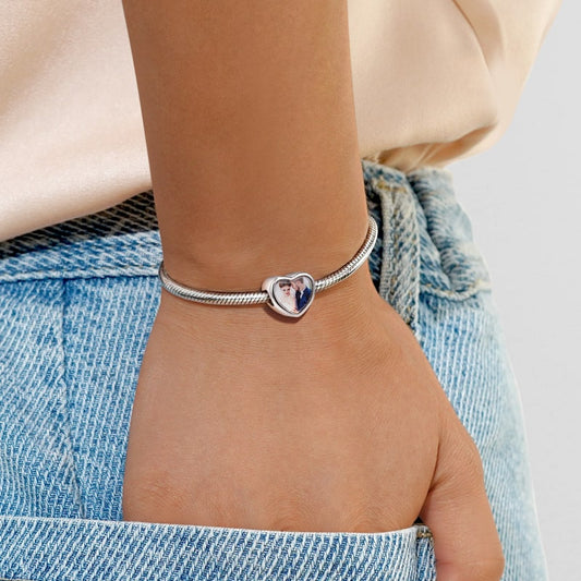 Gnoce "Love Promise " Heart Personalized Photo Charm_4