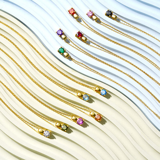 Gnoce Sparkling Birthstone Necklace_4