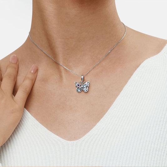 Gnoce Sparkling Flying Butterfly Moonstone Pendant Dangle Charm_7