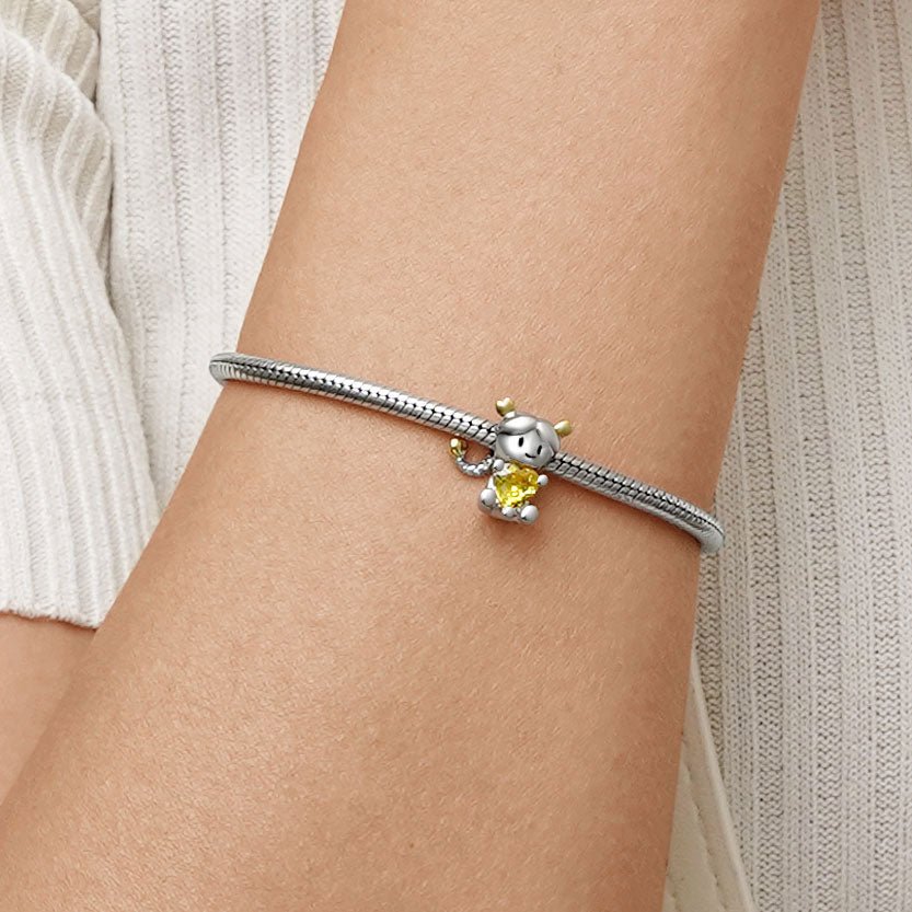 Gnoce Scorpio Constellation Embraces Heart Gem Charm_5