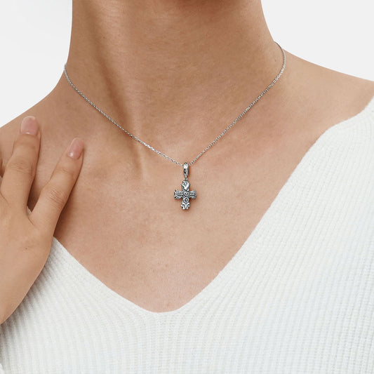 Gnoce Love Spring Cross Pendant Dangle Charm_7