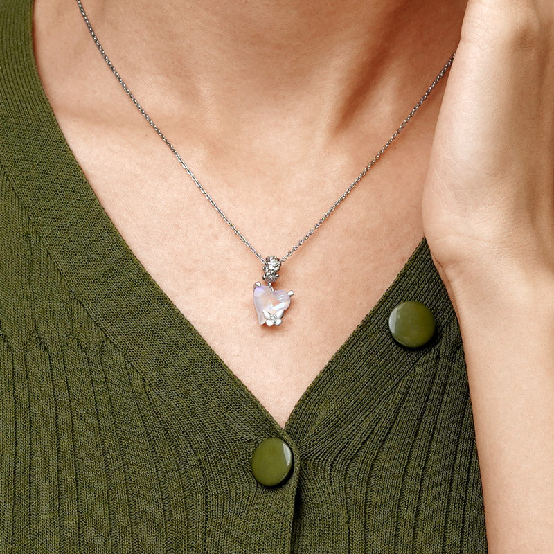 Gnoce Butterfly Love Heart Pendant Dangle Charm_6