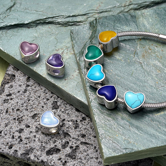 Gnoce Natural Stone Heart Charm_5