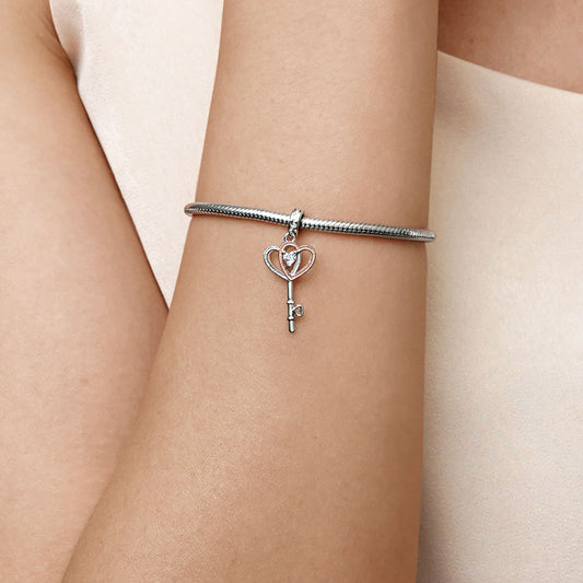 Gnoce Key to Heart Pendant Dangle Charm_7