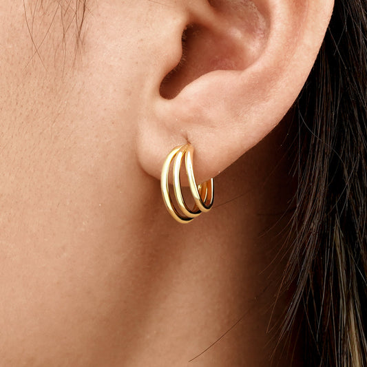 Gnoce Triple Echo Hoops Earrings_5