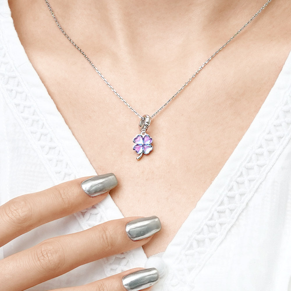 Gnoce Dazzling Colorful Lucky Clover Charm_7
