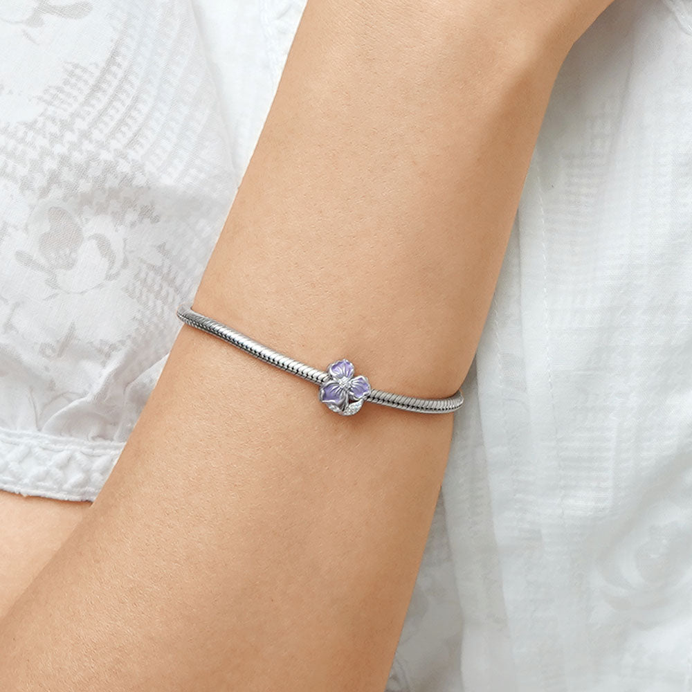 Gnoce Blooming Purple Flower Charm_5