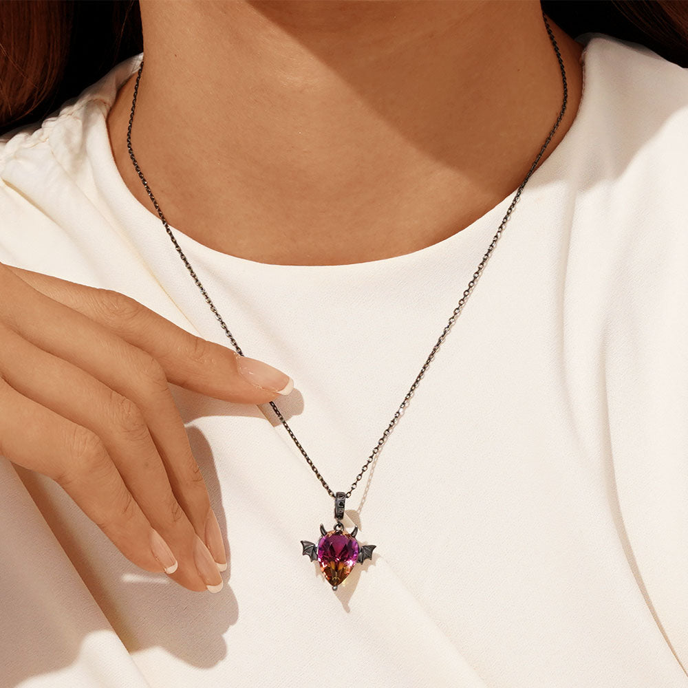 Gnoce Halloween Gradient Stone Devil Pendant Dangle Charm_7