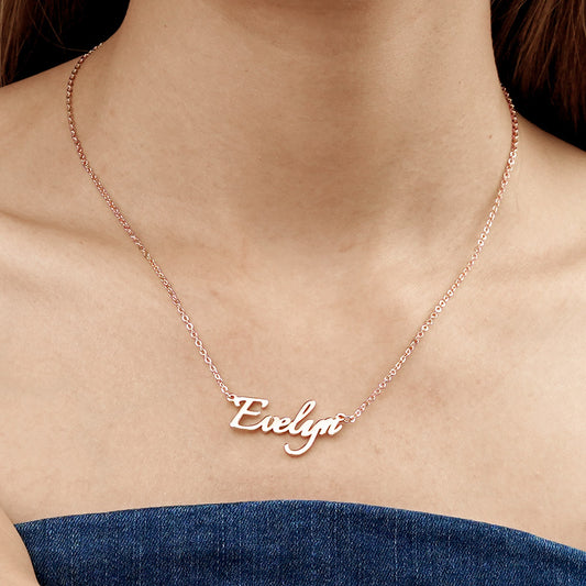 Amarley "You are My Golden Star" Personalized Rose Gold Color Name Necklace- Unquie Customized Gift for Her_3