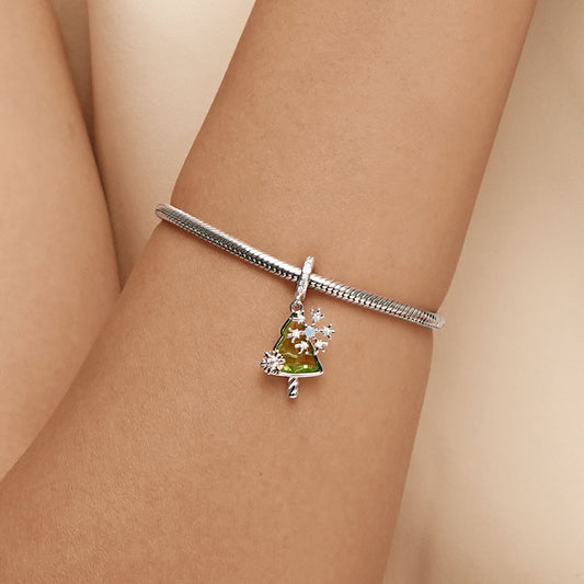 Gnoce Snowing Christmas Tree Pendant Dangle Charm_4