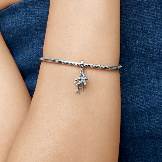 Gnoce Sparkling Coral & Starfish Pendant Dangle Charm_7