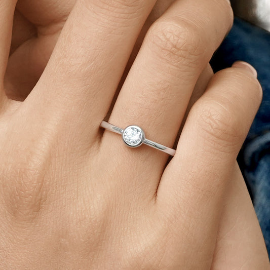 Gnoce Basic Solo Diamond Birthstone Promise Ring_5