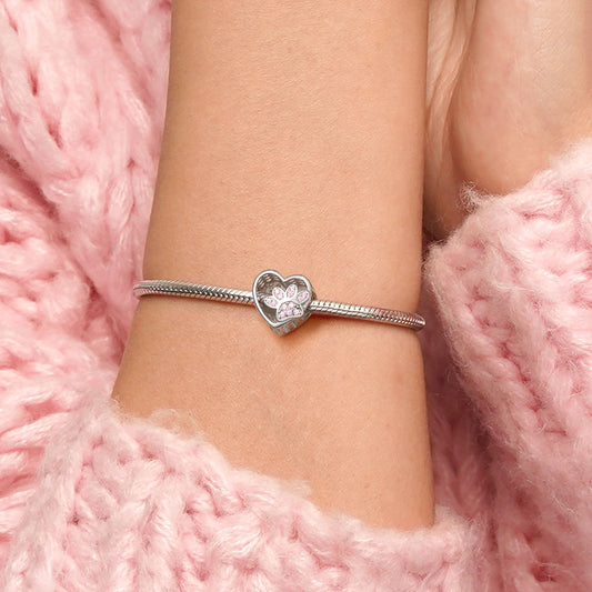 Gnoce Cute Pet Paw Print Heart Charm_5
