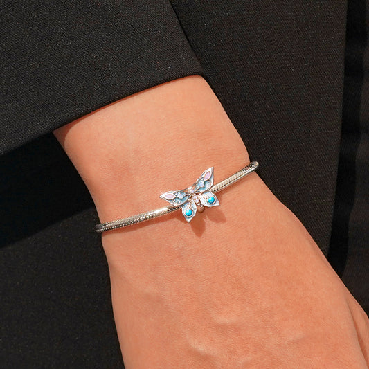 Gnoce Blue Vintage Butterfly Stopper Charm_6