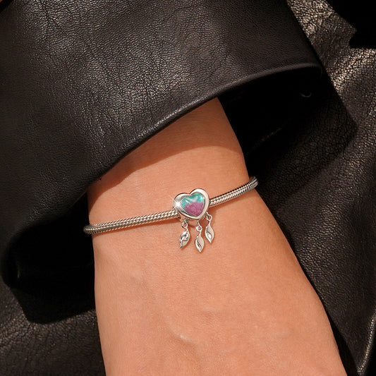 Gnoce "This MUMMY belongs to" Engravable Glow-in-the-Dark Heart Dream Catcher Charm_6