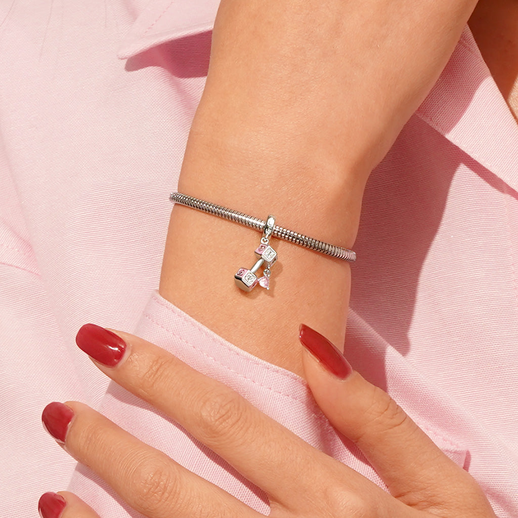 Gnoce Dumbbell Love Pendant Dangle Charm_5