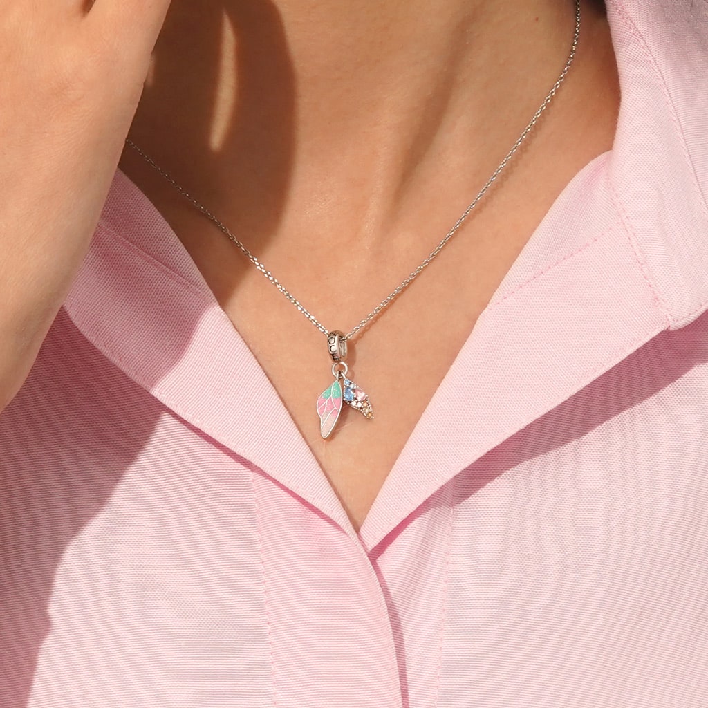 Gnoce Butterfly Wings Pendant Dangle Charm_5