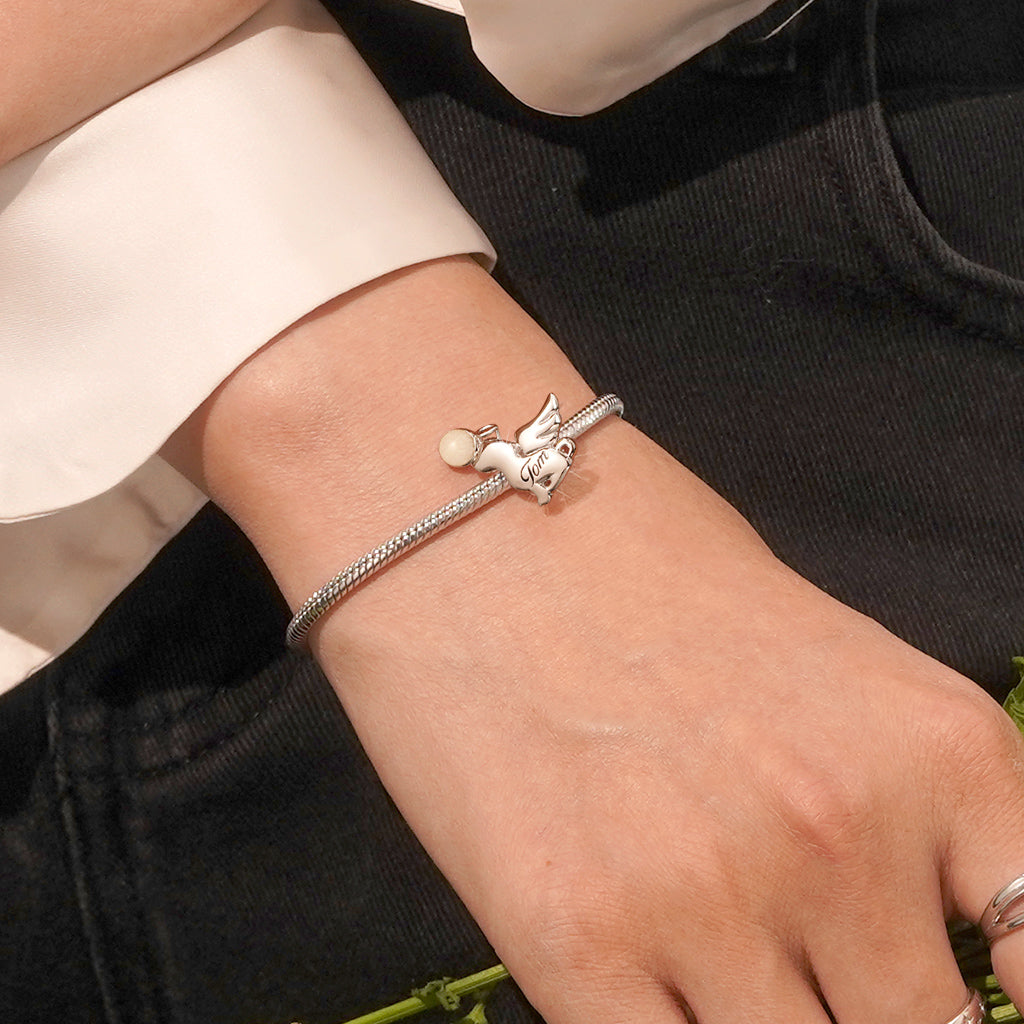 Gnoce Engravable Angel Puppy Glow-in-the-Dark Charm_6