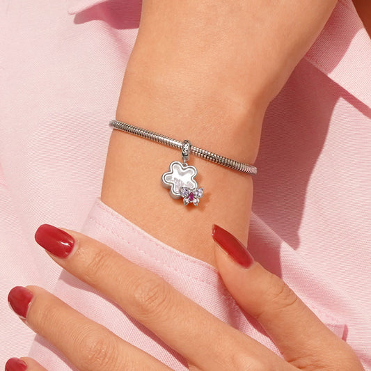 Gnoce Transparent Plum Butterfly Pendant Dangle Charm_6