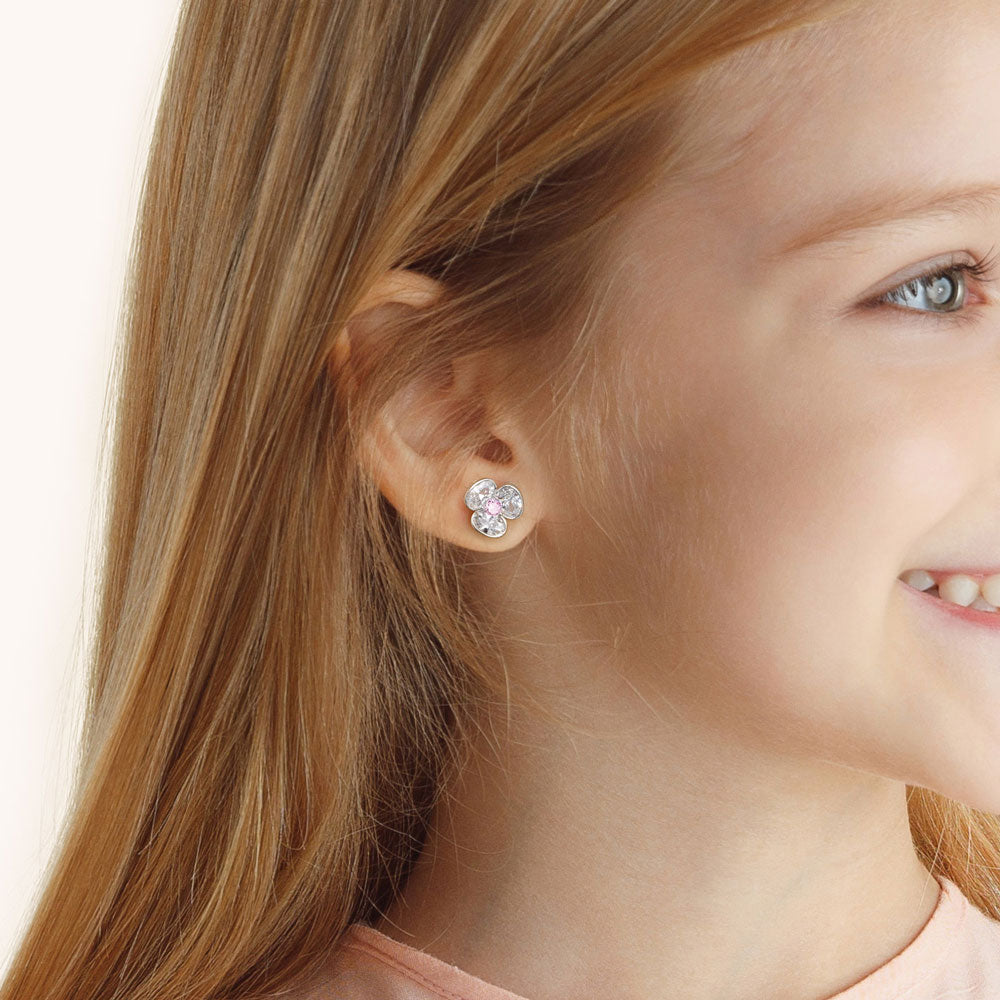 Three-petal Flower Stud Earrings_4