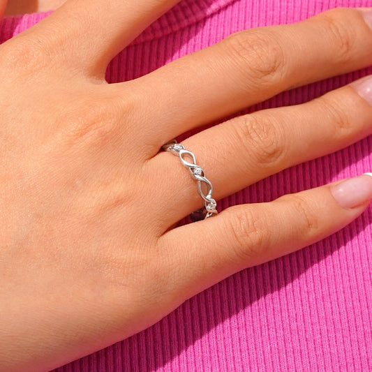 Gnoce Eternity Anniversary Twist Band Ring_5