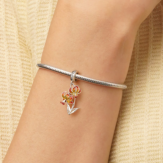 Gnoce Temple of Flora Superb Lily Pendant Dangle Charm_6