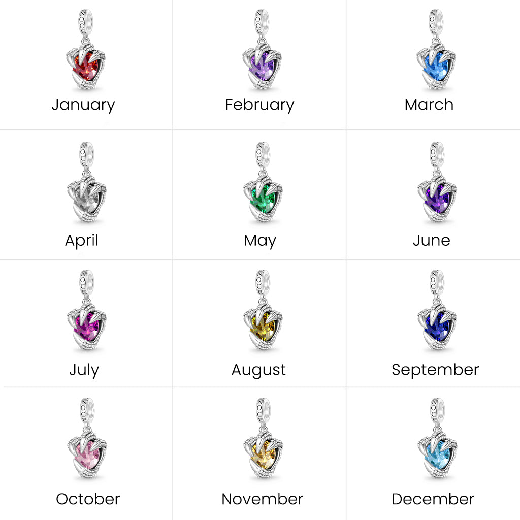 Gnoce Dragon Claw Birthstone Pendant Dangle Charm_7