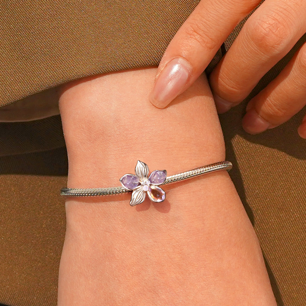 Gnoce Purple Flower Stopper Charm_4