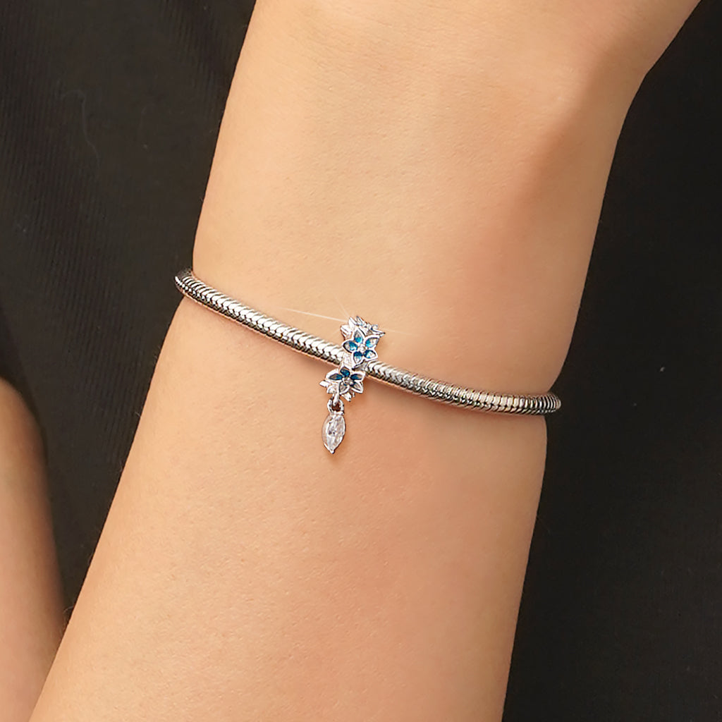 Gnoce Blue Dripping Flower Stopper Charm_5