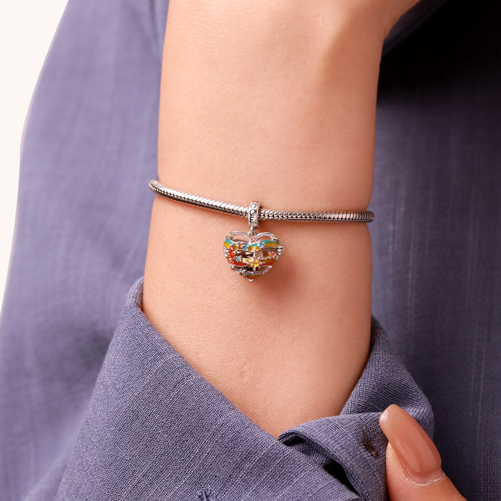 Gnoce Heart Solar System Wireless LED Glow Jupiter Pendant Dangle Charm_8