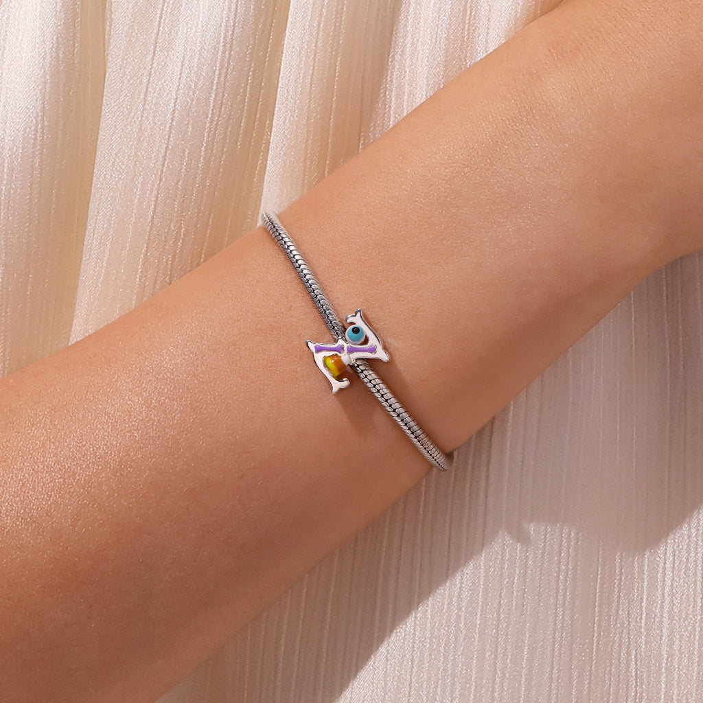 Gnoce Halloween Horror Elements Personalized Initial Letter Charm_7