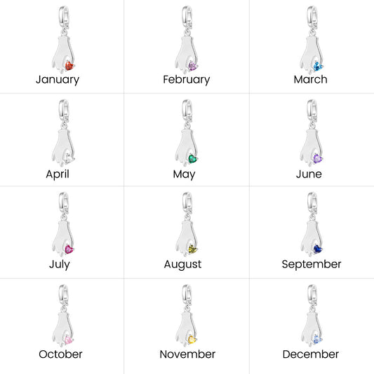Gnoce Birthstone Love Gesture Clasp Clusters Charm_7