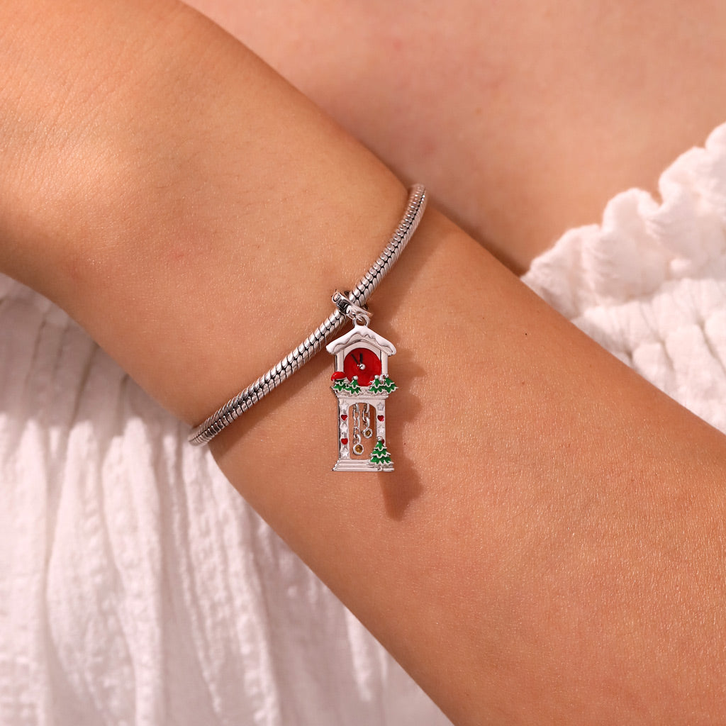 Gnoce Christmas Pendulum Clock Pendant Dangle Charm_6