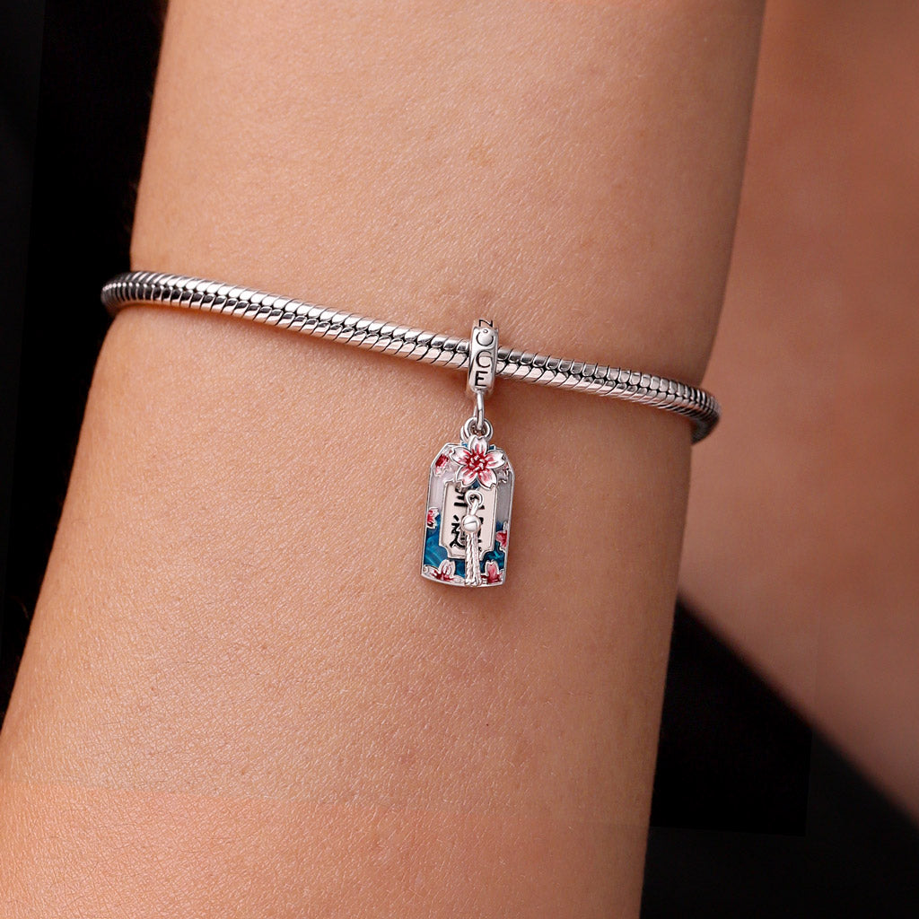 Gnoce Lucky Amulet Ukiyo-e Cherry Blossom Pendant Dangle Charm_5