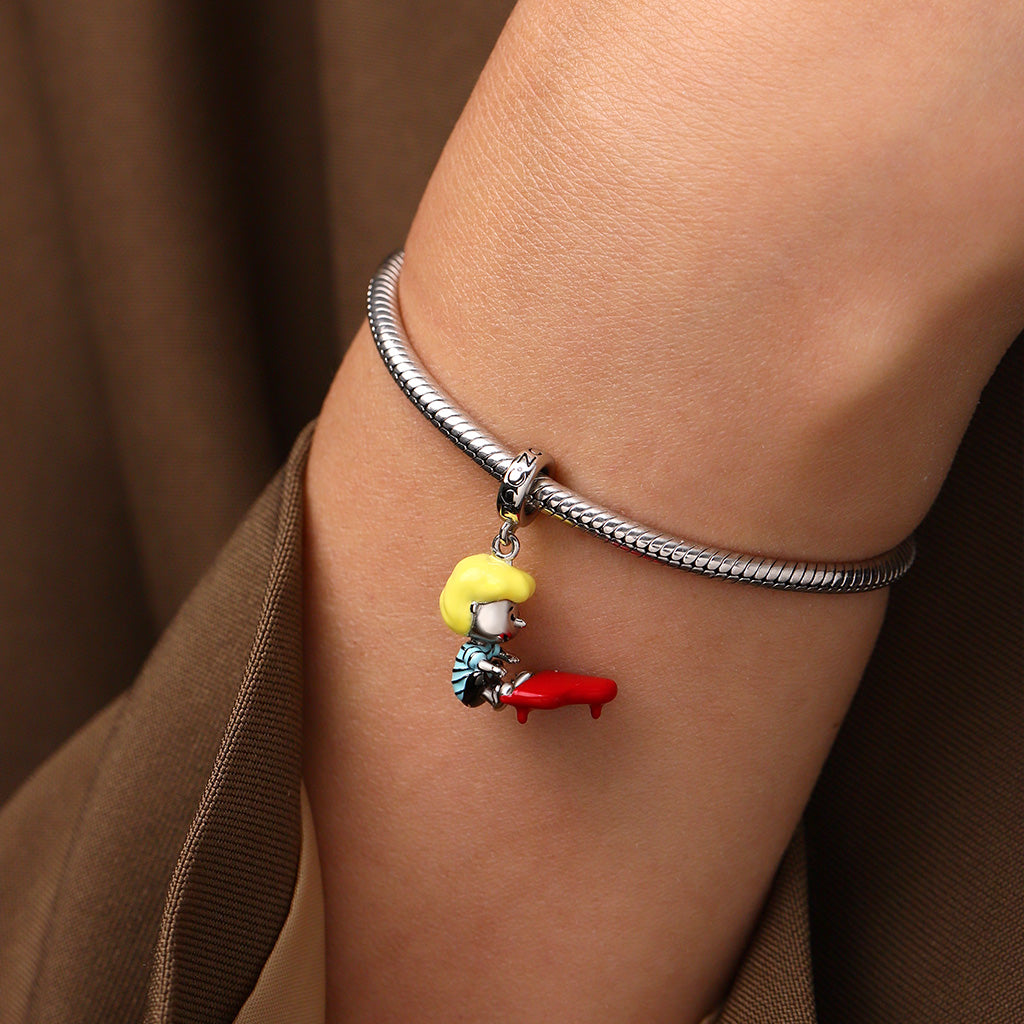 Gnoce Peanuts Schroeder Piano Pendant Dangle Charm_7