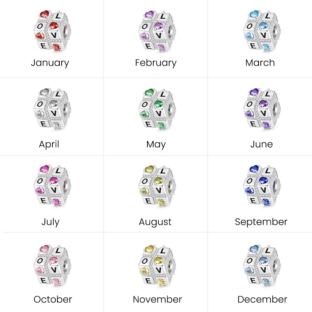 Gnoce Engravable Favours Of Love Square Dice Charm_7