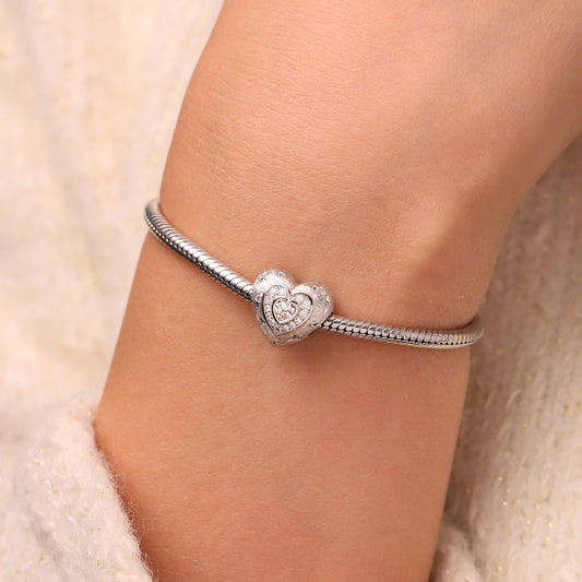 Gnoce Shining Frosted Heart Charm_5