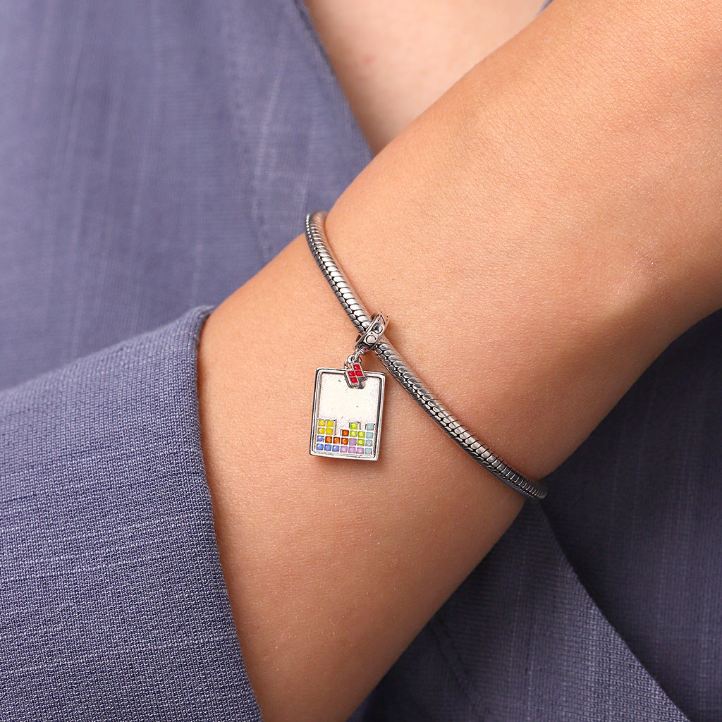 Gnoce Tetris Red Tetromino Mini Pendant Dangle Charm_6