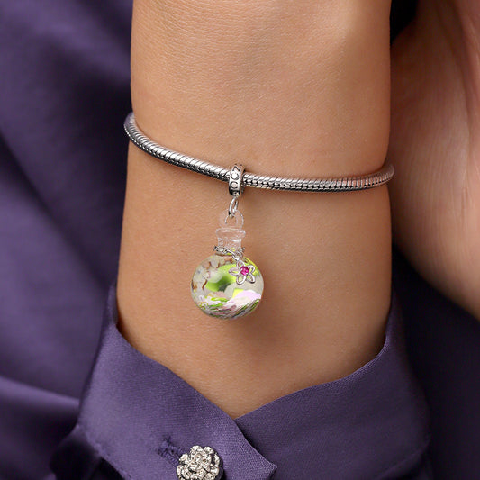 Gnoce Spring Flowers Quicksand Pendant Dangle Charm_7