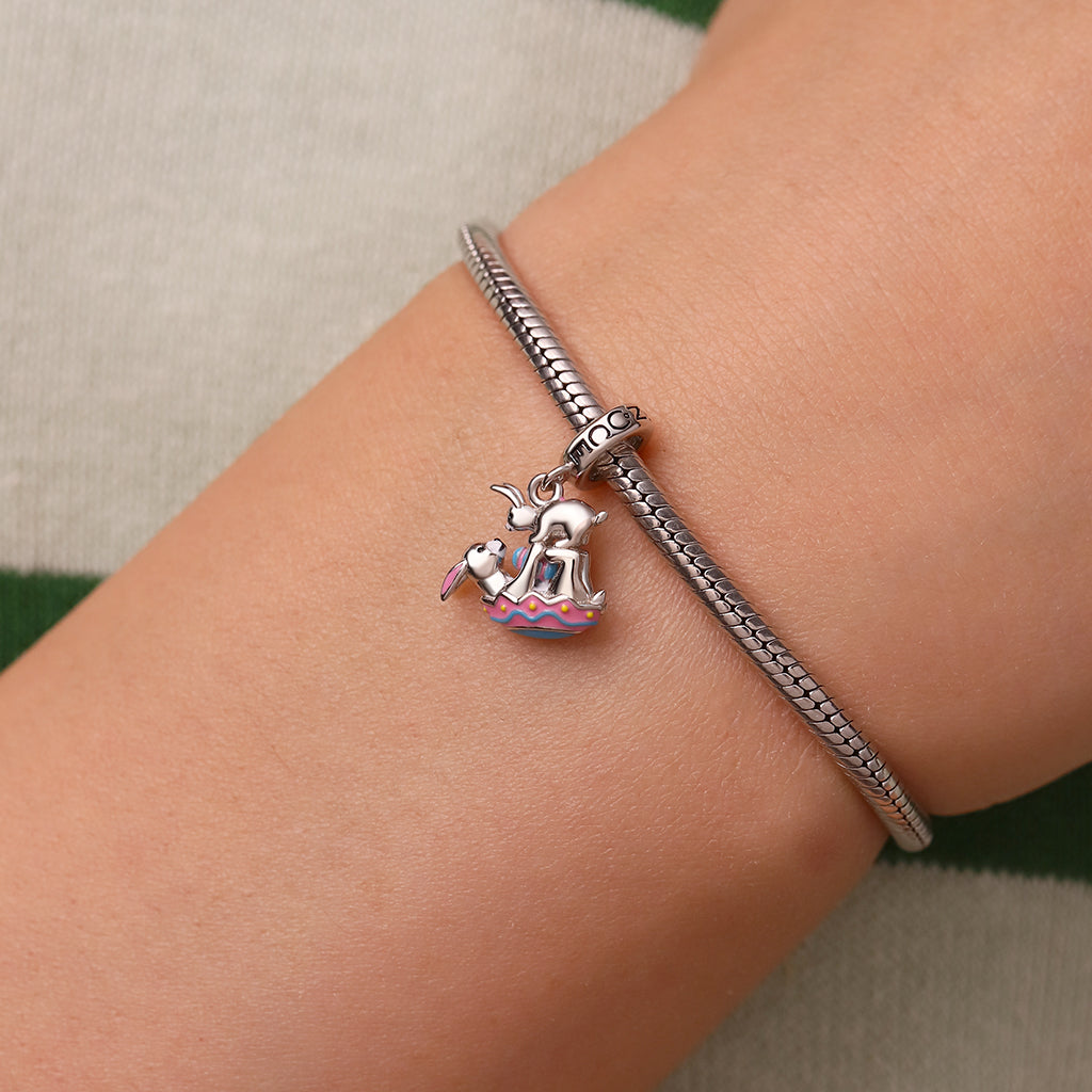 Gnoce Happy Easter Eggs Kissing Bunny Charm_6