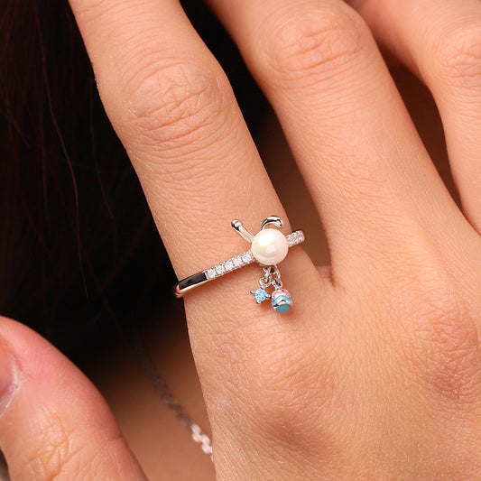 Gnoce Easter Pearl Bunny Ear Personalized Ring_6